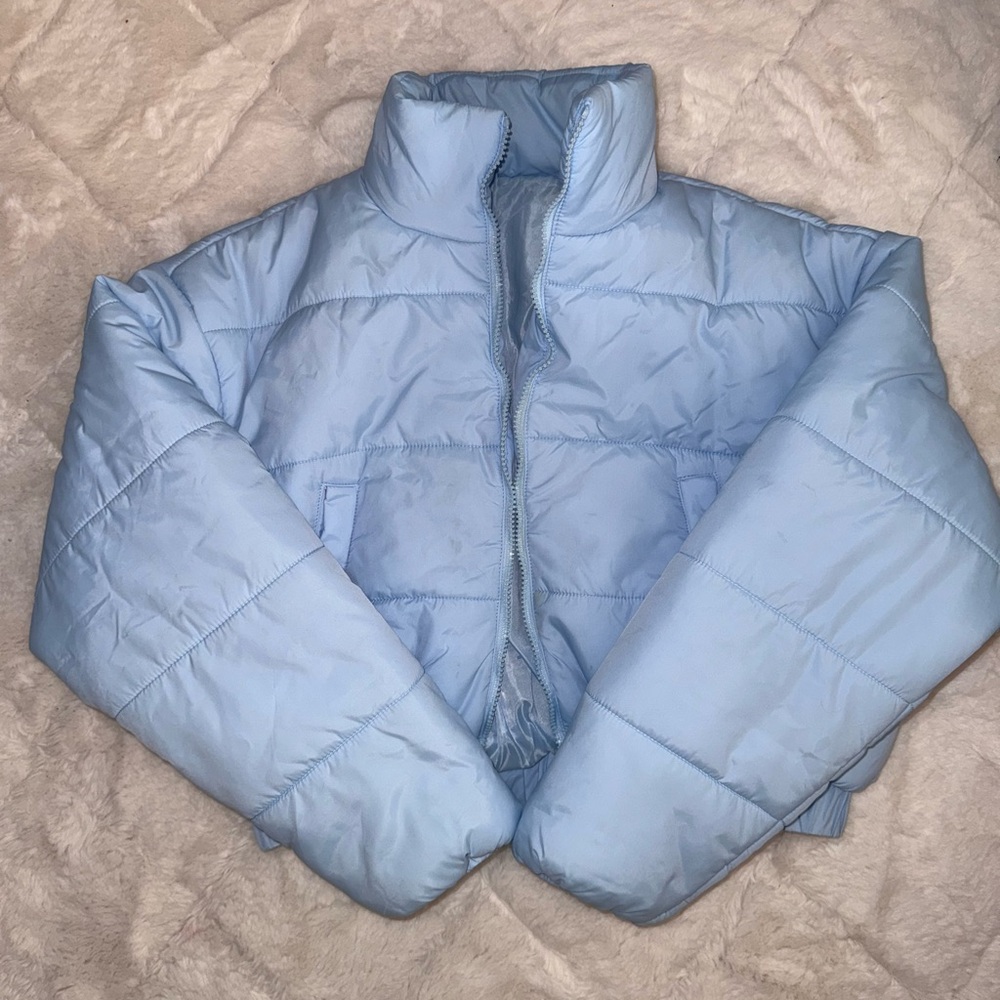 Light Blue Puffer Jacket